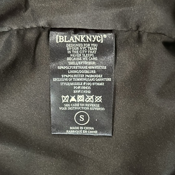 NWT - NYC Black Floral Embroidered Studded Vegan Faux Leather Moto Jacket - S - Picture 9 of 12